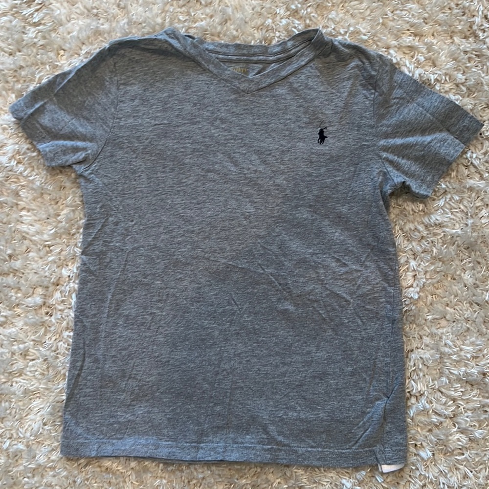 Short sleeve polo T-shirt, gray, Ralph Lauren